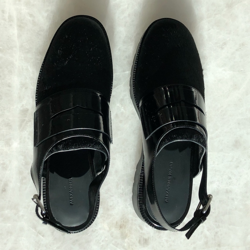 Alexander Wang Mina Oxford Calf Hair Sandal - Picture 4 of 13